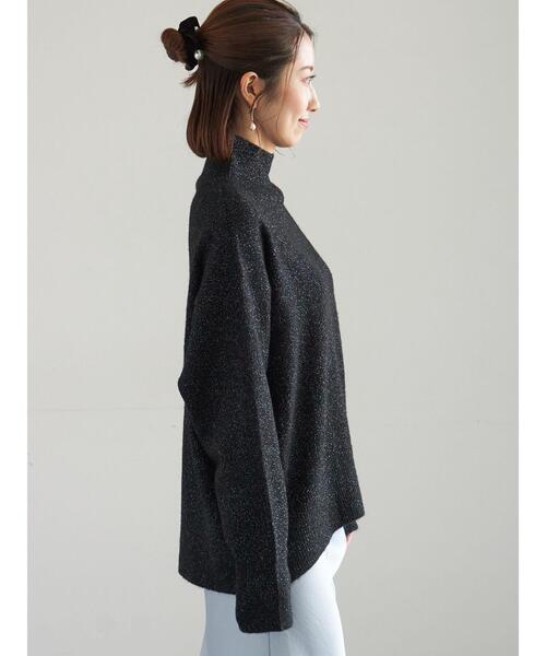 Te chichi（テチチ）の「【宮本茉由着用】MIXラメニット（ニット/セーター・レディース・ネイビー/オフホワイト/ブラック・F）」の21枚目の写真