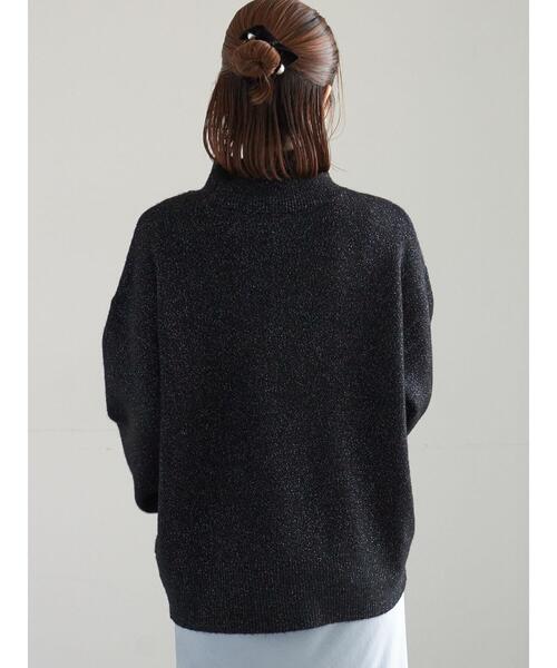 Te chichi（テチチ）の「【宮本茉由着用】MIXラメニット（ニット/セーター・レディース・ネイビー/オフホワイト/ブラック・F）」の22枚目の写真