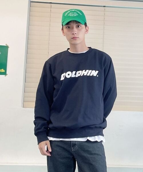 DOLPHIN WAVE APPAREL(ドルフィンウェーブアパレル)の「ドルフィン アセンティック ロゴ スウェット ネイビー(スウェット・メンズ・その他・MEDIUM/LARGE/X-LARGE)」の6枚目の写真