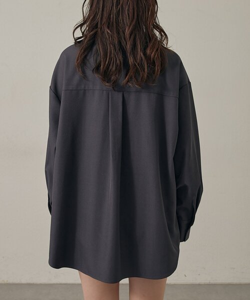 mline（エムライン）の「[mline]レースアップ オーバーシャツ（シャツ/ブラウス・レディース・グレー/ベージュ・FREE）」の12枚目の写真