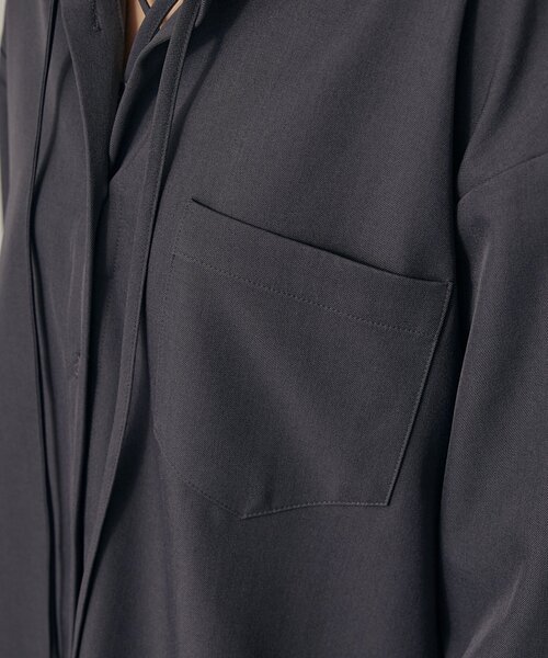 mline（エムライン）の「[mline]レースアップ オーバーシャツ（シャツ/ブラウス・レディース・グレー/ベージュ・FREE）」の16枚目の写真