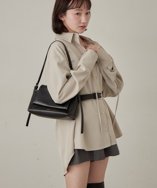 mline（エムライン）の「[mline]レースアップ オーバーシャツ（シャツ/ブラウス・レディース・グレー/ベージュ・FREE）」の19枚目の写真