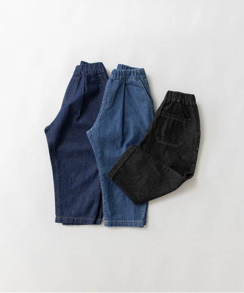 DRC branshes（ディーアールシーブランシェス）の「【26SS新作/WEB限定/DRC】オーバータックデニムロングパンツ（デニムパンツ・キッズ・ブルー/ブラック/ネイビー・140/120/110/100/130/150）」の7枚目の写真