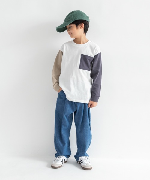 DRC branshes（ディーアールシーブランシェス）の「【26SS新作/WEB限定/DRC】オーバータックデニムロングパンツ（デニムパンツ・キッズ・ブルー/ブラック/ネイビー・140/120/110/100/130/150）」の17枚目の写真