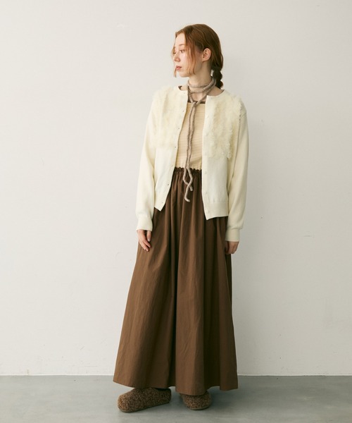 Crisp（クリスプ）の「チュールフリルニットカーディガン（カーディガン/ボレロ・レディース・ホワイト・FREE）」の17枚目の写真