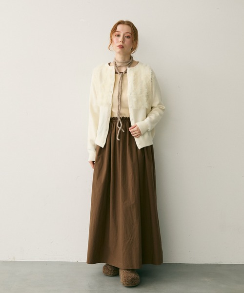 Crisp（クリスプ）の「チュールフリルニットカーディガン（カーディガン/ボレロ・レディース・ホワイト・FREE）」の18枚目の写真