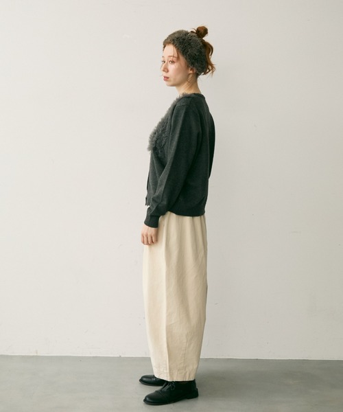 Crisp（クリスプ）の「チュールフリルニットカーディガン（カーディガン/ボレロ・レディース・ホワイト・FREE）」の8枚目の写真