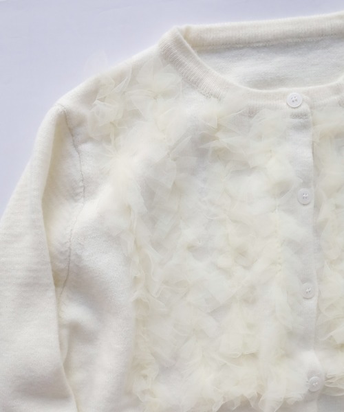 Crisp（クリスプ）の「チュールフリルニットカーディガン（カーディガン/ボレロ・レディース・ホワイト・FREE）」の15枚目の写真