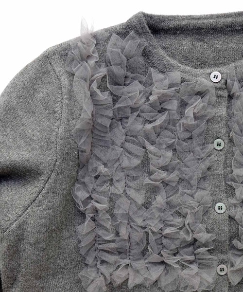 Crisp（クリスプ）の「チュールフリルニットカーディガン（カーディガン/ボレロ・レディース・ホワイト・FREE）」の16枚目の写真