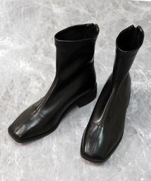 スクエアトゥショートブーツ SQUARE TOE ANKLE BOOTS