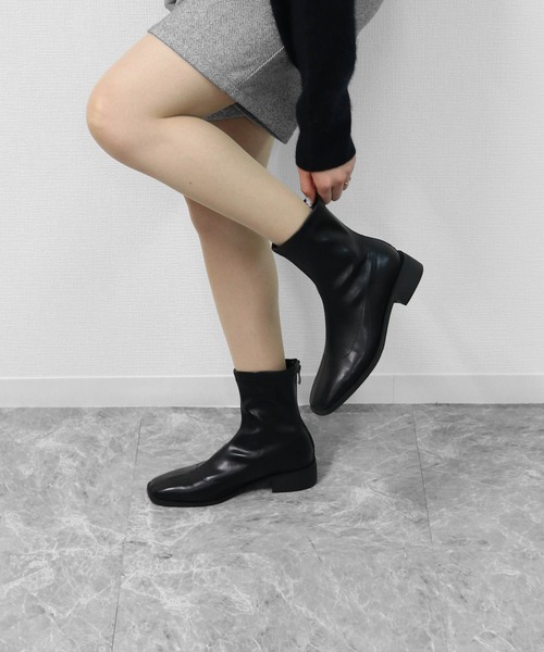 THE CELL.(ザセルドット)の「スクエアトゥショートブーツ SQUARE TOE ANKLE BOOTS(ブーツ・レディース・ブラック・35/37/39)」の5枚目の写真