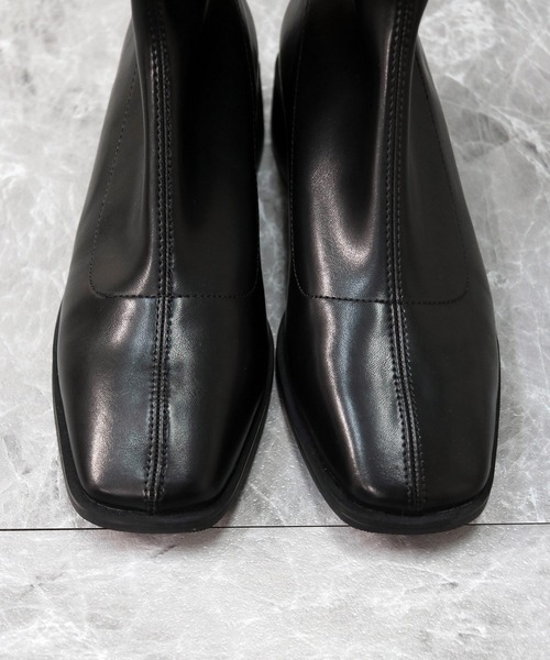 THE CELL.(ザセルドット)の「スクエアトゥショートブーツ SQUARE TOE ANKLE BOOTS(ブーツ・レディース・ブラック・35/37/39)」の10枚目の写真