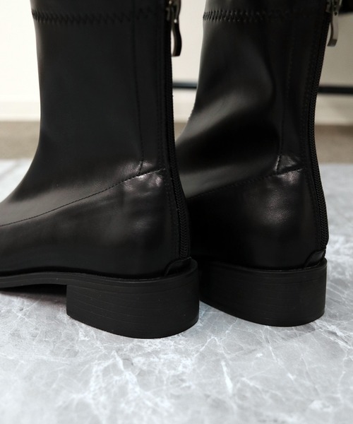 THE CELL.(ザセルドット)の「スクエアトゥショートブーツ SQUARE TOE ANKLE BOOTS(ブーツ・レディース・ブラック・35/37/39)」の11枚目の写真