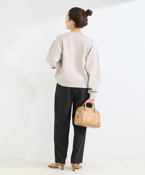 B.C STOCK(ベーセーストック)の「手洗い可 / T/R ダブルクロス パンツ(スラックス・レディース・ベージュ系その他/ブラック・SMALL/MEDIUM)」の5枚目の写真