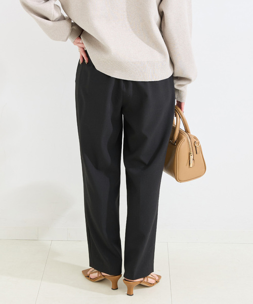 B.C STOCK(ベーセーストック)の「手洗い可 / T/R ダブルクロス パンツ(スラックス・レディース・ベージュ系その他/ブラック・SMALL/MEDIUM)」の9枚目の写真