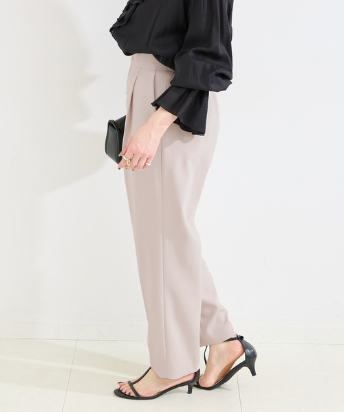 B.C STOCK(ベーセーストック)の「手洗い可 / T/R ダブルクロス パンツ(スラックス・レディース・ベージュ系その他/ブラック・SMALL/MEDIUM)」の14枚目の写真