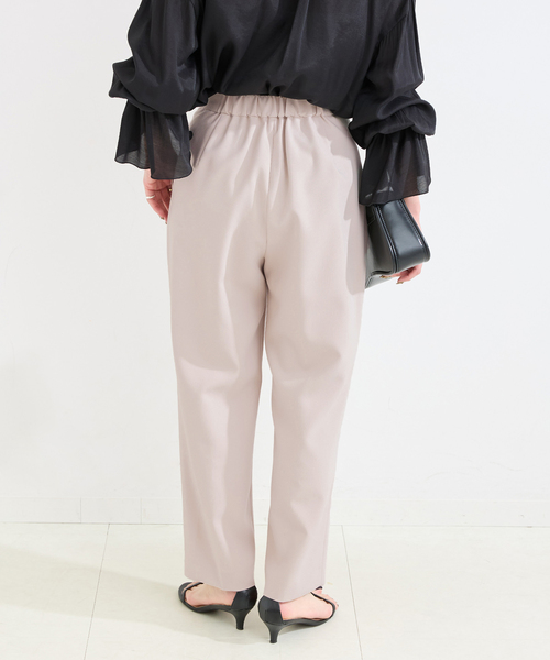 B.C STOCK(ベーセーストック)の「手洗い可 / T/R ダブルクロス パンツ(スラックス・レディース・ベージュ系その他/ブラック・SMALL/MEDIUM)」の15枚目の写真