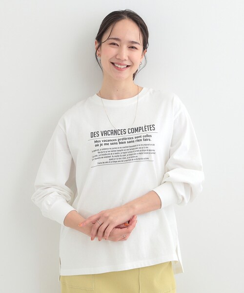 SHOO・LA・RUE(シューラルー)の「【綿100%/S-LL/プチプラ】選べる3柄 プリントアソートロンT(Tシャツ/カットソー・レディース・グリーン系3/ライトイエロー系2/チャコール/ベージュ系その他3/ホワイト系2/ホワイト系1・04/03/02/01)」の19枚目の写真