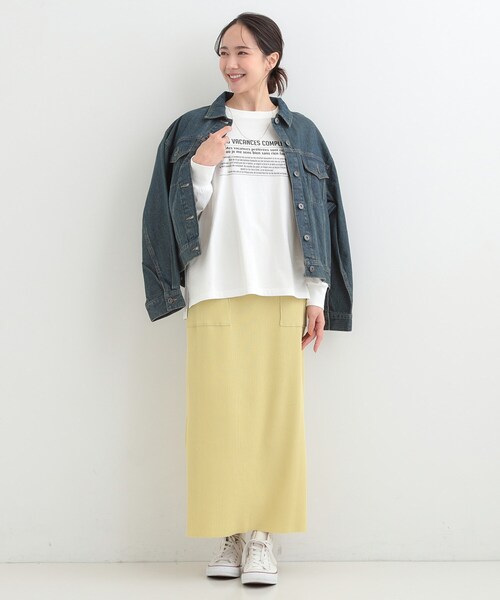 SHOO・LA・RUE(シューラルー)の「【綿100%/S-LL/プチプラ】選べる3柄 プリントアソートロンT(Tシャツ/カットソー・レディース・グリーン系3/ライトイエロー系2/チャコール/ベージュ系その他3/ホワイト系2/ホワイト系1・04/03/02/01)」の21枚目の写真
