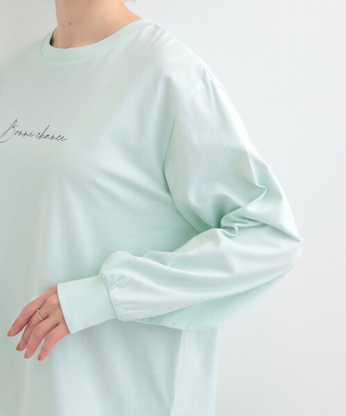 SHOO・LA・RUE（シューラルー）の「【綿100％/S-LL/プチプラ】選べる3柄 プリントアソートロンT（Tシャツ/カットソー・レディース・グリーン系3/ライトイエロー系2/チャコール/ベージュ系その他3/ホワイト系2/ホワイト系1・04/03/02/01）」の15枚目の写真