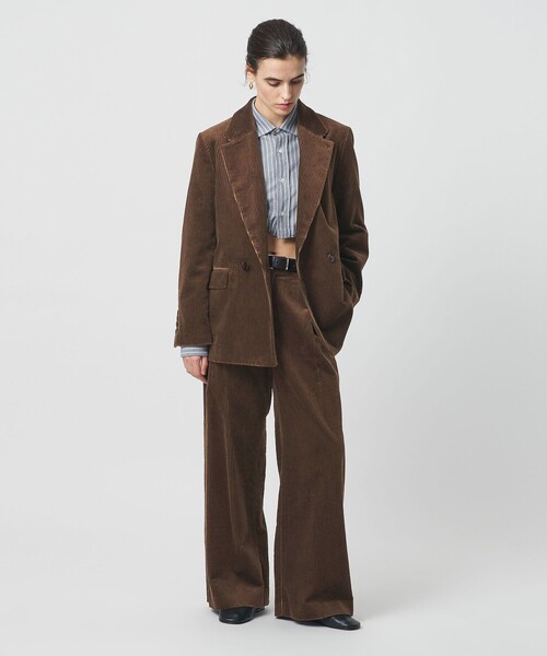 H BEAUTY&YOUTH UNITED ARROWS(エイチビューティーアンドユースユナイテッドアローズ)の「<H>コーデュロイ トラウザーズ(その他パンツ・レディース・グレー系/ダークブラウン・M/S)」の7枚目の写真