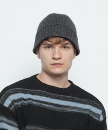 THE-ABON（エイボン）の「MW212 line knit bucket hat black（ハット）」