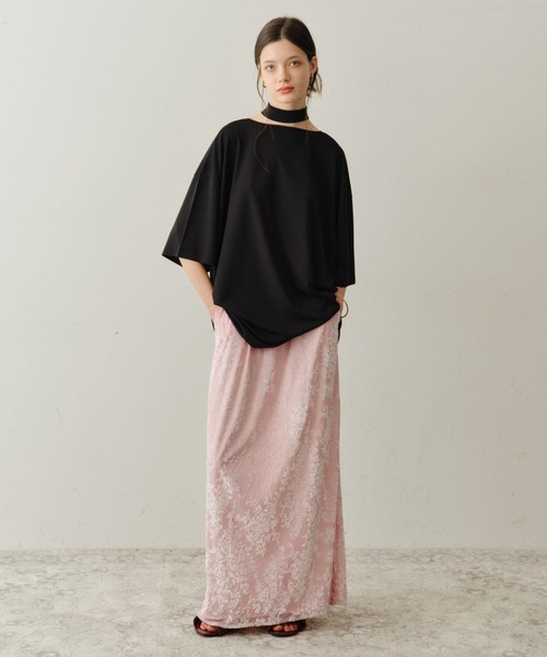 yae（ヤエ）の「Sheer opal skirt / シアーオパールスカート（スカート・レディース・ライトグリーン/ベビーピンク/ネイビー・36/38）」の6枚目の写真