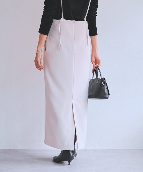 LIVETART（リヴェタート）の「《LIVETART》ストレッチツイル２WAYスカート（スカート・レディース・アイボリー/ブラック・FREE）」の5枚目の写真