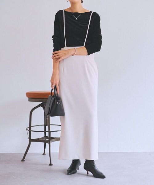 LIVETART（リヴェタート）の「《LIVETART》ストレッチツイル２WAYスカート（スカート・レディース・アイボリー/ブラック・FREE）」の9枚目の写真