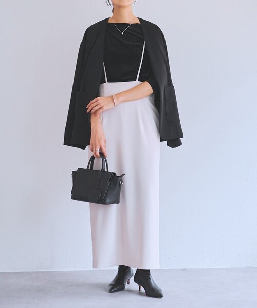 LIVETART（リヴェタート）の「《LIVETART》ストレッチツイル２WAYスカート（スカート・レディース・アイボリー/ブラック・FREE）」の13枚目の写真