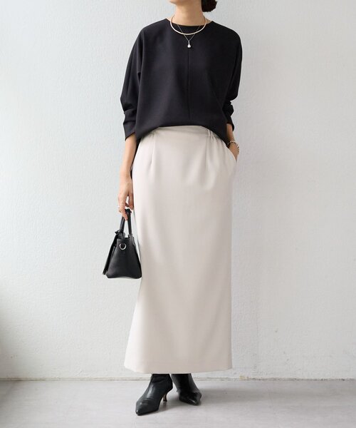 LIVETART（リヴェタート）の「《LIVETART》ストレッチツイル２WAYスカート（スカート・レディース・アイボリー/ブラック・FREE）」の14枚目の写真