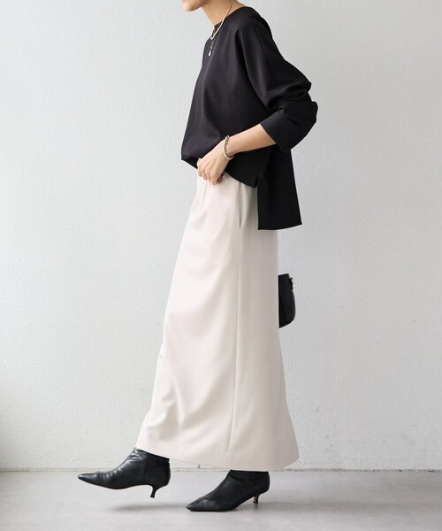 LIVETART（リヴェタート）の「《LIVETART》ストレッチツイル２WAYスカート（スカート・レディース・アイボリー/ブラック・FREE）」の15枚目の写真
