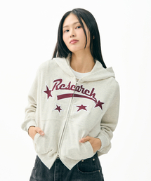 FDR（エフディーアール）の「Star Logo Applique Hood Zip-Up Oatmeal（パーカー）」