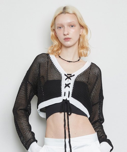 LARTIGENT(ラーティゼン)の「L3 CORSET CARDIGAN(BLACK)(カーディガン/ボレロ・レディース・その他・FREE)」の3枚目の写真