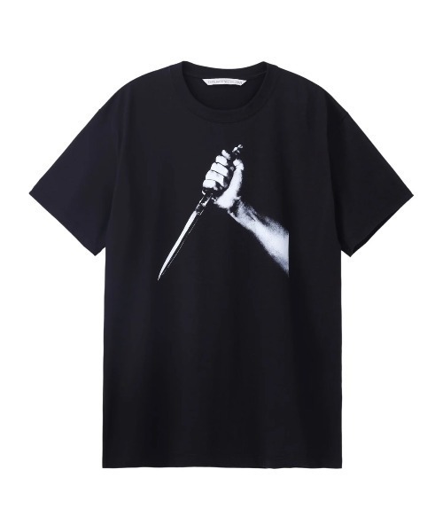 JOHN LAWRENCE SULLIVAN(ジョンローレンスサリバン)の「JOHN LAWRENCE SULLIVAN KNIFE PRINT TEE (5A015-0326-15)(Tシャツ/カットソー・メンズ・ブラック・LARGE)」の1枚目の写真