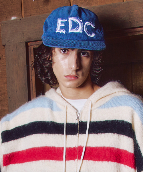 XTONZ（エクストーンズ）の「XTA091 EDC 5パネルコーデュロイボールキャップ (ブルー)（キャップ・レディース・その他・FREE）」の2枚目の写真