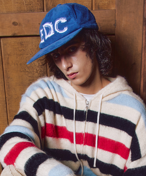 XTONZ（エクストーンズ）の「XTA091 EDC 5パネルコーデュロイボールキャップ (ブルー)（キャップ・レディース・その他・FREE）」の3枚目の写真