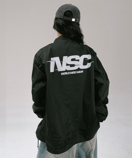 NET SOCIAL CLUB(ネットソーシャルクラブ)の「NSC コーチジャケット (ブラック)(ナイロンジャケット・レディース・その他・M/S/L/XL)」の4枚目の写真
