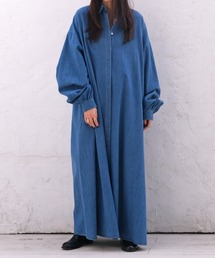 AKTE | デニムロングシャツワンピース(シャツワンピース)