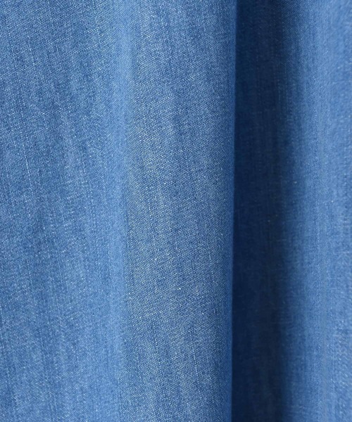 AKTE（アクテ）の「デニムロングシャツワンピース（シャツワンピース・レディース・ライトブルー/ブルー・TALL/FREE）」の12枚目の写真