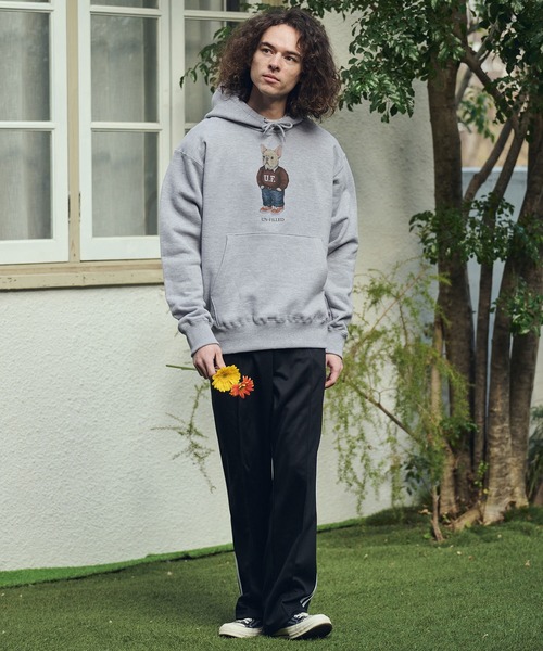 UN-FILLED（アンフィルド）の「mpa4033- UF DOG HOODIE パーカー（フレンチブルドッグ）(SDUF-2606FBD)（パーカー・メンズ・グレー/ホワイト・XL/L/M）」の10枚目の写真