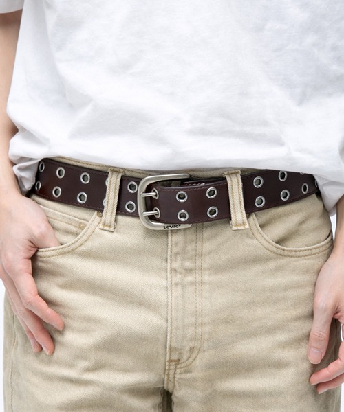 セール】Levi's (リーバイス) ダブルアイレットベルト 合皮 18516911