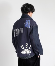 cepo（セポ）の「〈セットアップ対応〉REMAKEデニム×スウェットジャケット（デニムジャケット）」