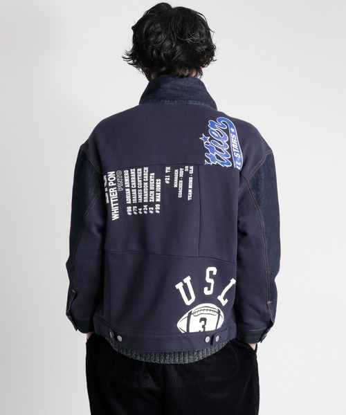 cepo(セポ)の「〈セットアップ対応〉REMAKEデニム×スウェットジャケット(デニムジャケット・レディース・ワンウォッシュ/ブルー系2・M)」の21枚目の写真