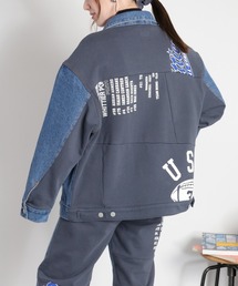 cepo（セポ）の「〈セットアップ対応〉REMAKEデニム×スウェットジャケット（デニムジャケット）」