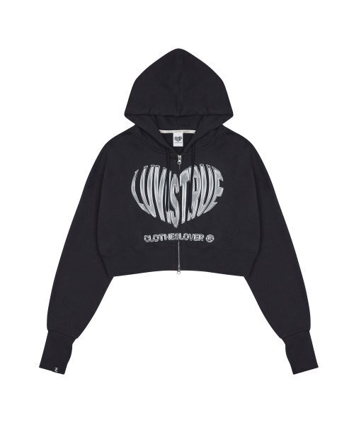 LUVISTRUE(ラヴイズトゥルー)の「CH 2-WAY CROP HOOD ZIP UP(NAVY)(パーカー・レディース・その他・FREE)」の13枚目の写真