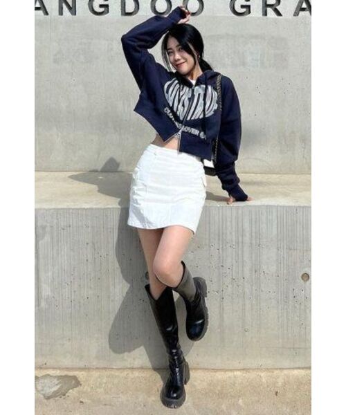 LUVISTRUE(ラヴイズトゥルー)の「CH 2-WAY CROP HOOD ZIP UP(NAVY)(パーカー・レディース・その他・FREE)」の12枚目の写真