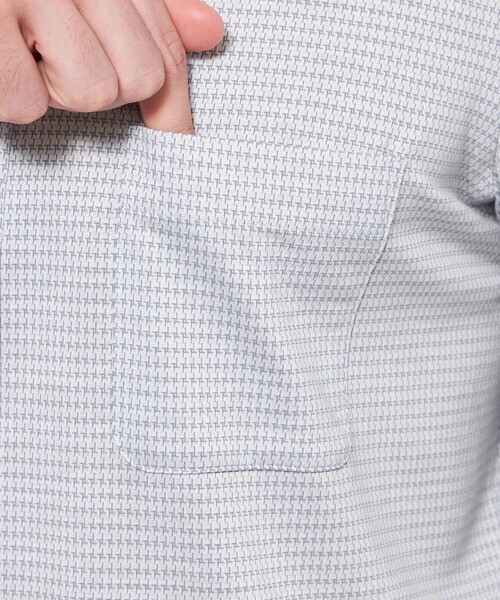 MACKINTOSH LONDON（マッキントッシュ ロンドン）の「【FLEX JERSEY】千鳥ジャカードジャージーシャツ（シャツ/ブラウス・メンズ・ブルー系その他4/グレー・L/XL/S/M）」の9枚目の写真