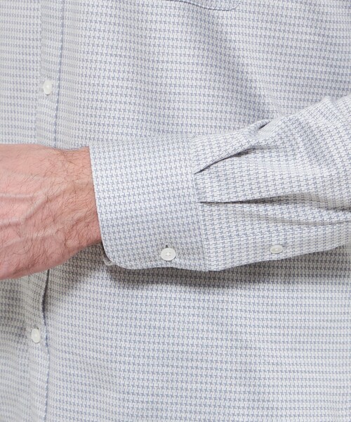 MACKINTOSH LONDON（マッキントッシュ ロンドン）の「【FLEX JERSEY】千鳥ジャカードジャージーシャツ（シャツ/ブラウス・メンズ・ブルー系その他4/グレー・L/XL/S/M）」の10枚目の写真