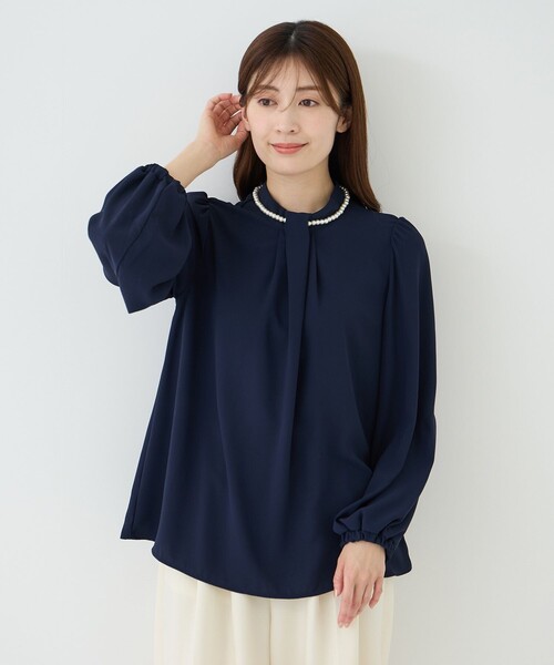 Jayro(ジャイロ)の「ネックレス付きブラウス(シャツ/ブラウス・レディース・ホワイト系その他/ベージュ・M)」の4枚目の写真